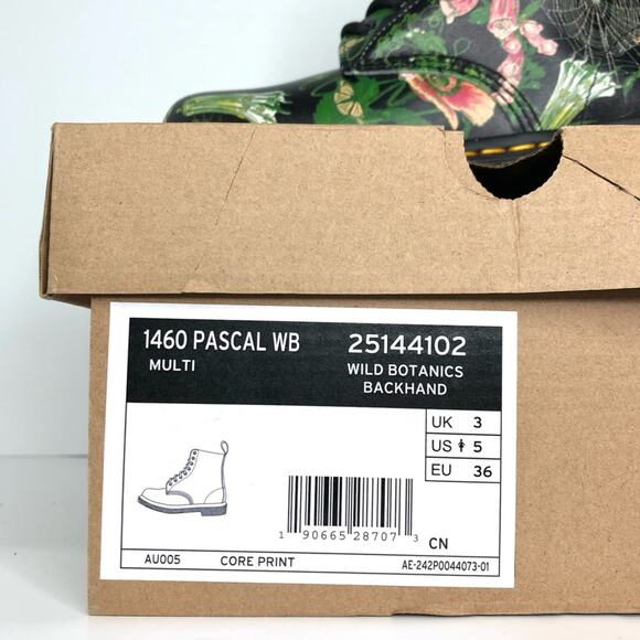 NIB Dr Martens Wild Botanics 1460 Lace Up Ankle Boots Women’s 5 Shoes - Picture 13 of 13